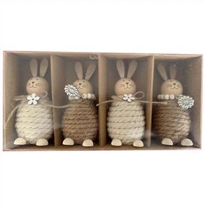 Easter Wood Bunny Egg