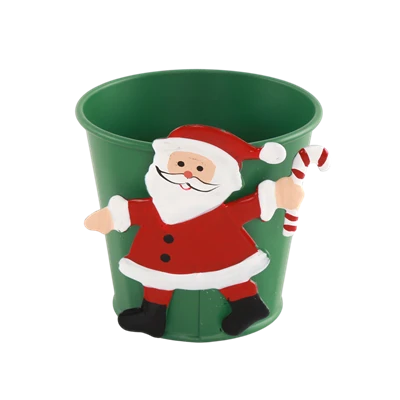 Iron Santa Claus Penguin Barrel Decor